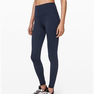 Lululemon navy high rise Wunder under tights